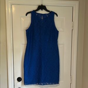 J Crew Blue Lace Dress 14 nwt